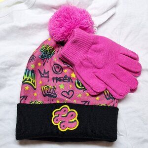That Girl Lay Lay Beanie Toque Hat Set With Gloves OS Youth